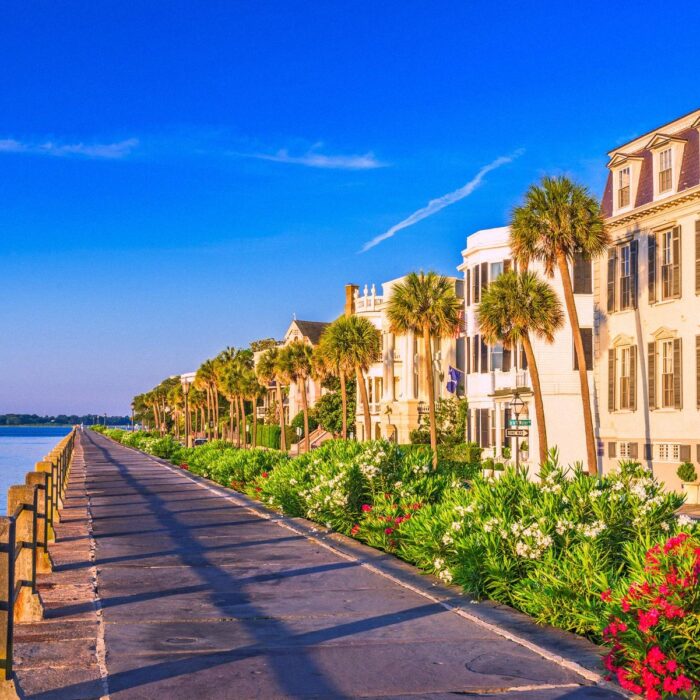 Photos of houses on the beach in Charleston, SC.