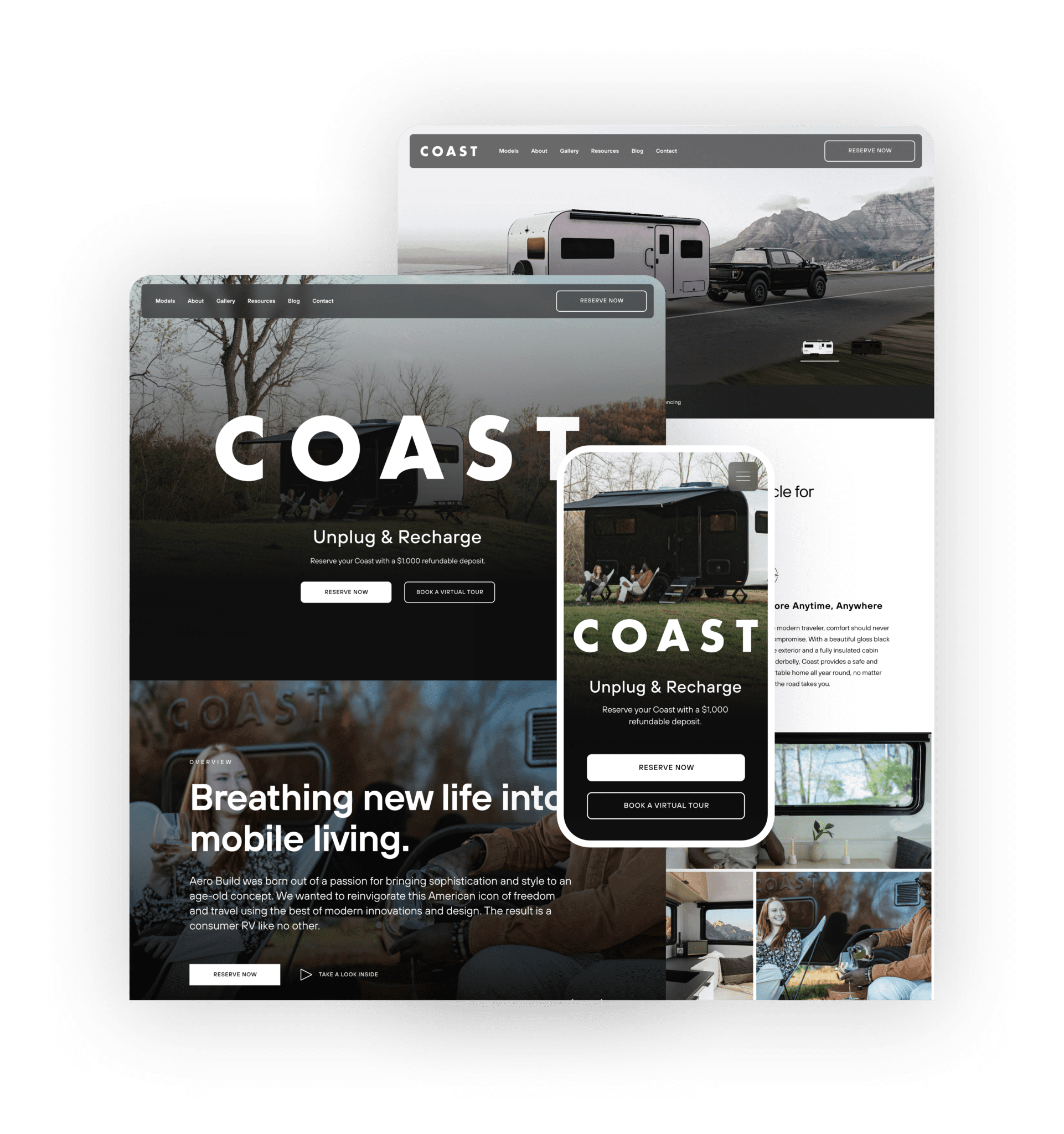 Coast RV Desktop and Mobile Website Design - Nashville