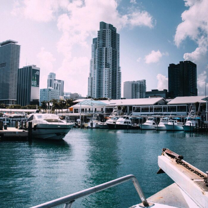 view from a boat of Miami Florida